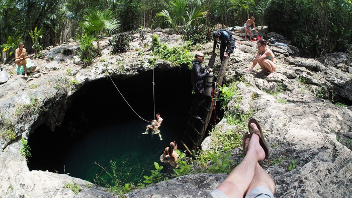 Cenote y Playa