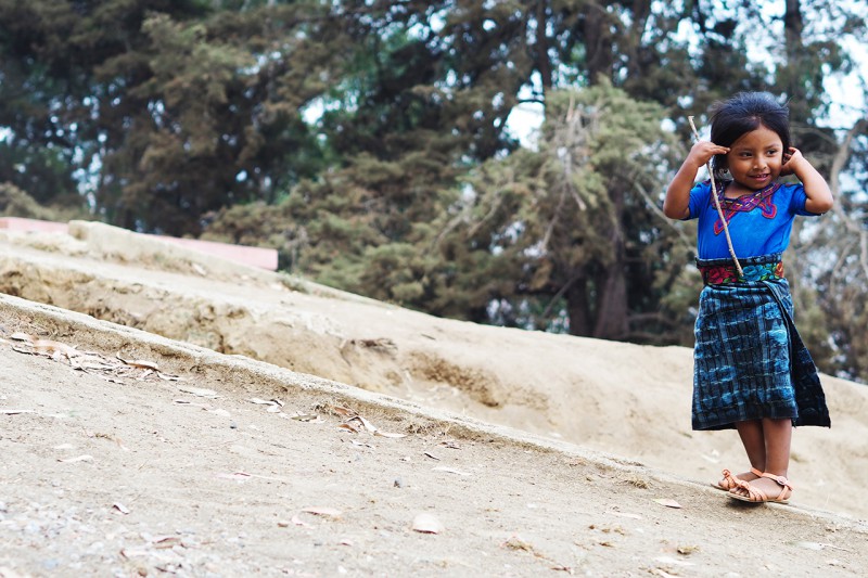 Kleine Maya Prinzessin am Cerro de la Cruz